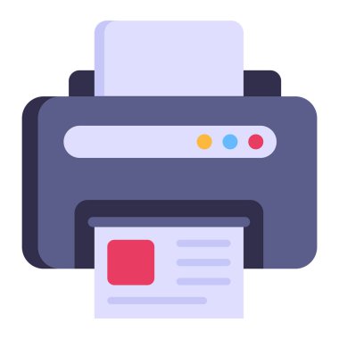 Yazıcı. Web simgesi basit illüstrasyon