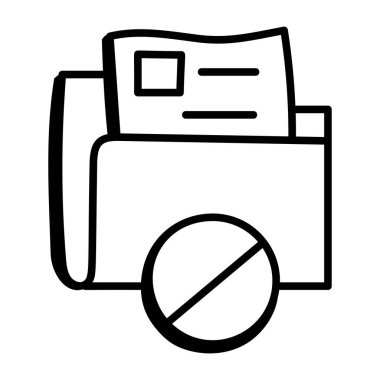 dosya dizin simgesi. Web için belge vektör simgelerinin özet çizimi