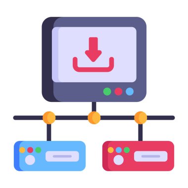 Bilgisayar klavyesi. Basit illüstrasyon