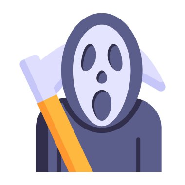 Cadılar Bayramı düz vektör simgesi