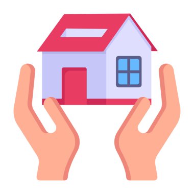 Ev. Web simgesi basit illüstrasyon