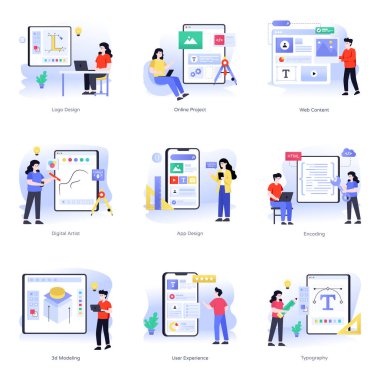 Birlikte çalışan bir grup iş adamı. vektör illüstrasyonu
