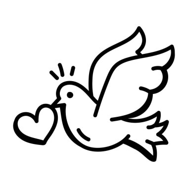 güvercin simgesi vektör illüstrasyon grafik tasarımı