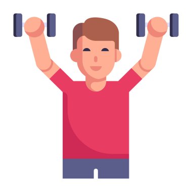 Fitness simgesinin vektör illüstrasyonu