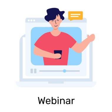 webinar web simgesi basit tasarım