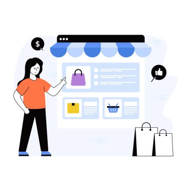 İnternetten alışveriş. Web simgesi