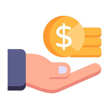 Para için. Web simgesi basit illüstrasyon