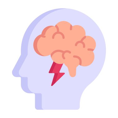 beyin ikonu vektör illüstrasyonu