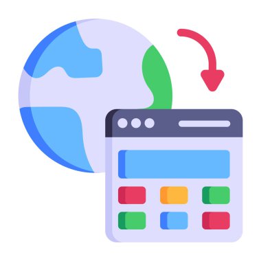 İnternetten alışveriş. Basit resimleme