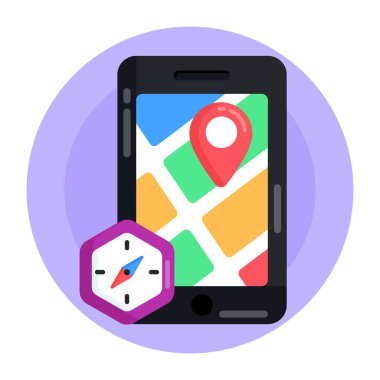 vektör çizimi GPS haritası