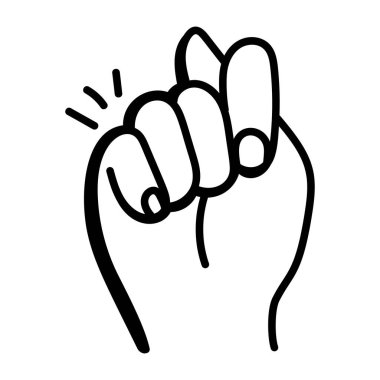 El kol hareketi. vektör illüstrasyonu