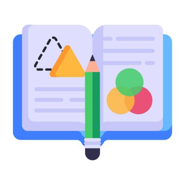 Basit tasarımı olan kalem ve kitap.