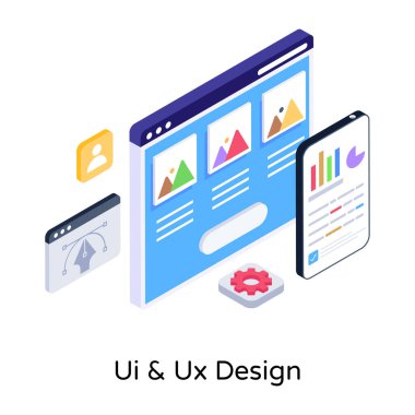 mobil uygulama vektör simgesi modern illüstrasyon