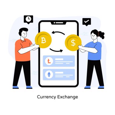 Bitcoin konsepti. vektör illüstrasyonu