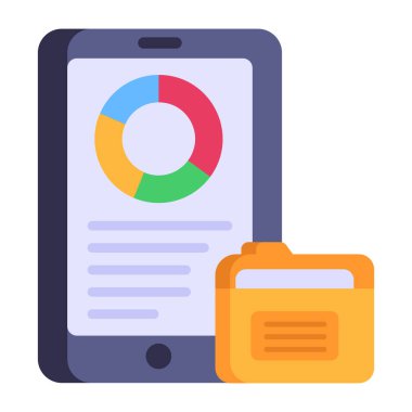 mobil uygulama düz vektör simgesi