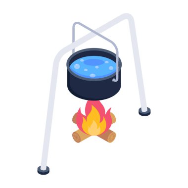 Kamp kavramı, vektör çizim 