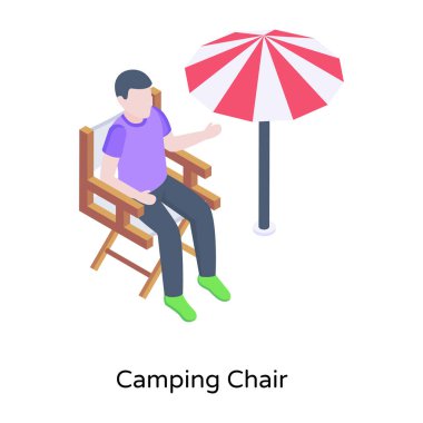 Şemsiyeli kadın, düz tasarım.