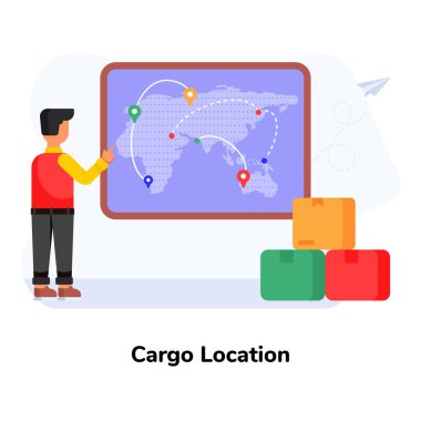 Lojistik kavramı, vektör çizim