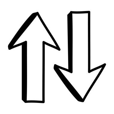 Ok yukarı. Basit illüstrasyon