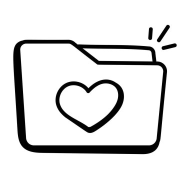 Kalp ikonu vektör illüstrasyonu