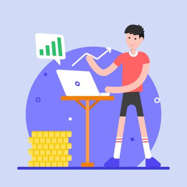 bilgi, analiz ve iş vektörü illüstrasyon tasarımı