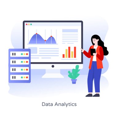 seo modern simgelerin düz tasarım vektör çizimi