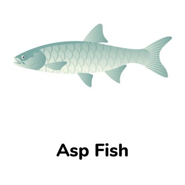 Balık ikonu. düz resimleme 