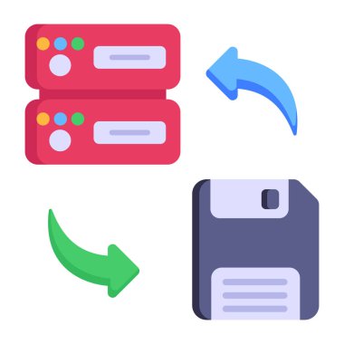 sunucular ve veritabanı vektör çizimi tasarımı