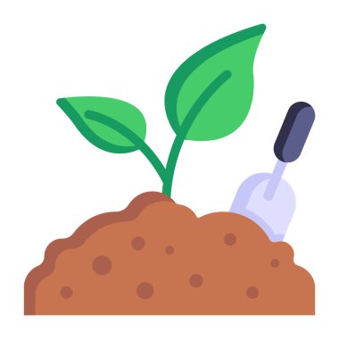 Bitki. Web simgesi basit illüstrasyon