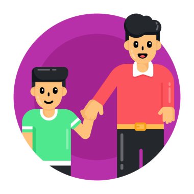 Akıllı telefon ve cep telefonu vektör illüstrasyonlu genç çift