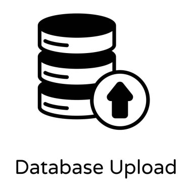 veritabanı düz vektör simgesi