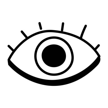 Göz simgesi vektör illüstrasyonu