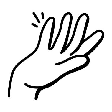 El çizimi karalama ikonu. vektör illüstrasyonu.