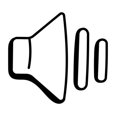 Megafon. Web simgesi basit illüstrasyon