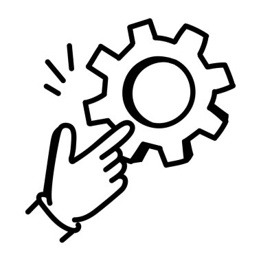 dişli simgesi vektör illüstrasyonu