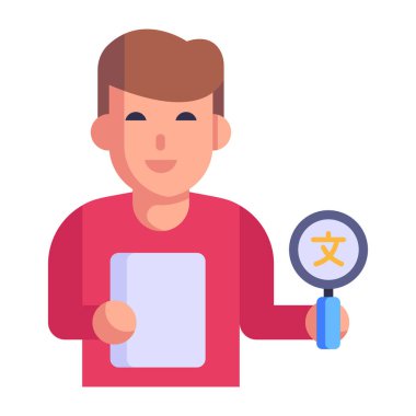 Akıllı telefonu ve dizüstü bilgisayarı olan adam vektör çizimi tasarımı