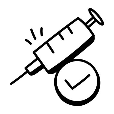 Şırınga. Web simgesi basit illüstrasyon