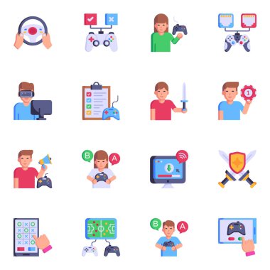 Web tasarımı için vektör simgeleri kümesi