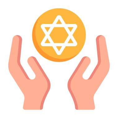 Dua ediyorum. Web simgesi basit illüstrasyon