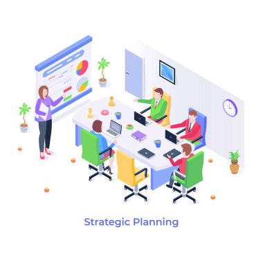  vektör illüstrasyon tasarımı iş adamları bilgisayar üzerinde çalışıyor.