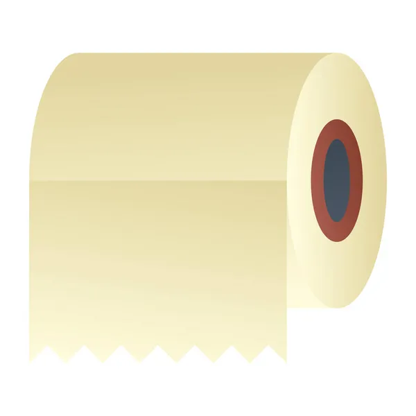 Şerit Mezuralı Tuvalet Kağıdı Rulosu — Stok Vektör