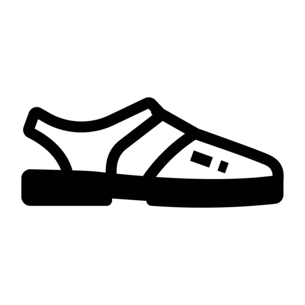 Cipő Lapos Vektor Ikon — Stock Vector