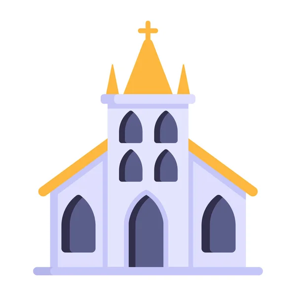 Kerk Web Icoon Vector Illustratie — Stockvector