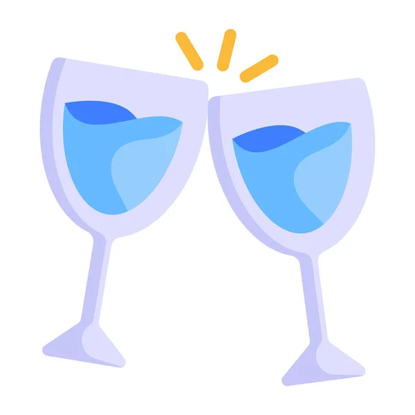 Bicchiere Cocktail Icona Vettoriale Illustrazione — Vettoriale Stock