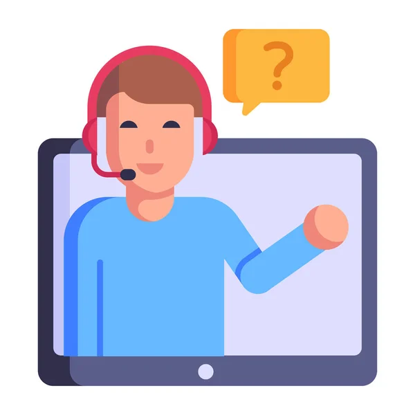 Call Center Vektor Illustration Design — Stockvektor