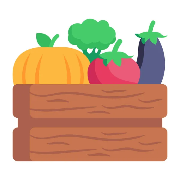 Графический Дизайн Свежих Овощей Фруктов — стоковый вектор