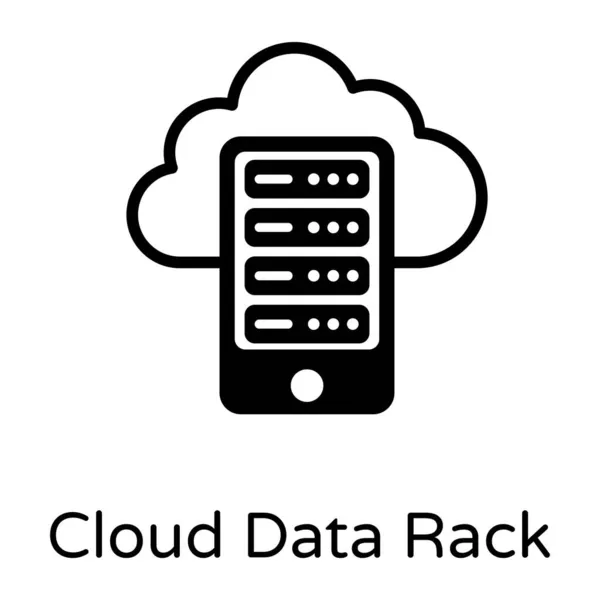 Cloud Computing Webikone — Stockvektor