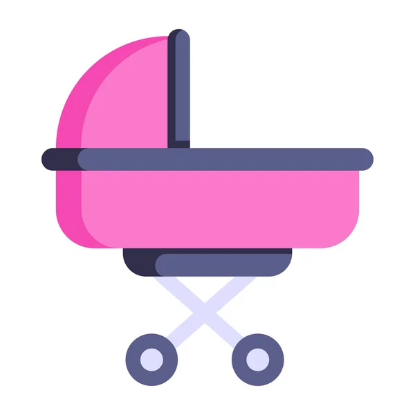 Bebek Arabası Simgesi Vektör Illüstrasyonu — Stok Vektör