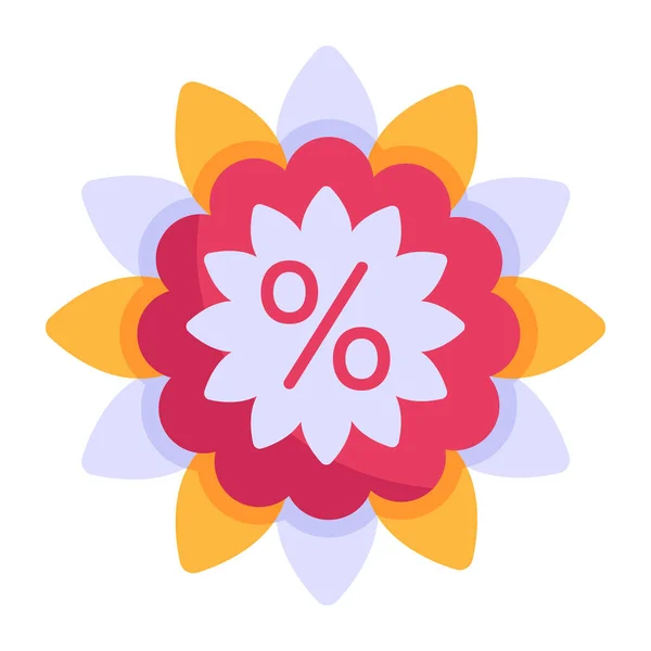 Sprzedaż Kwiatów Ikona Web Prosta Ilustracja — Wektor stockowy