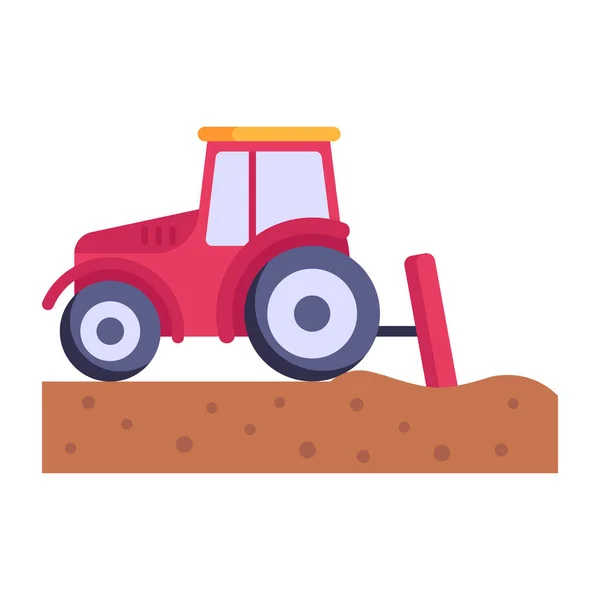 Значок Трактора Мультяшна Ілюстрація Фермерського Автомобіля Векторні Іконки Інтернету — стоковий вектор